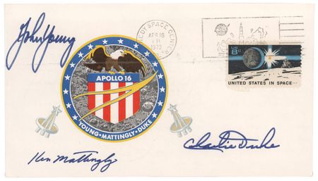 Lot #3427 Charlie Duke's Apollo 16 Insurance Cover - Image 1