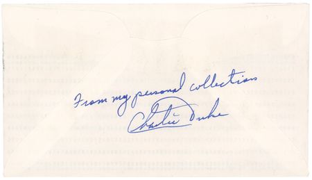 Lot #3427 Charlie Duke's Apollo 16 Insurance Cover - Image 2