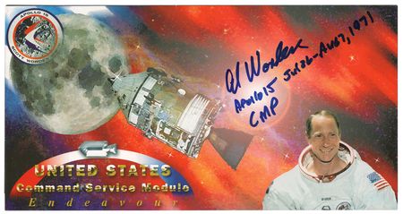 Lot #3406 Al Worden Signed Commemorative Cover - Image 1