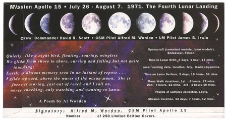 Lot #3406 Al Worden Signed Commemorative Cover - Image 2