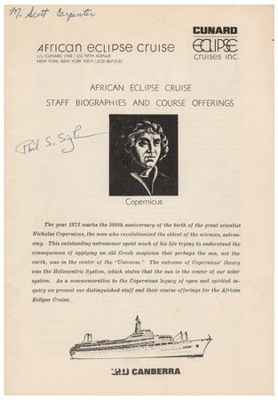 Lot #3217 Neil Armstrong, Scott Carpenter, and Isaac Asimov Multi-Signed Program - Image 1