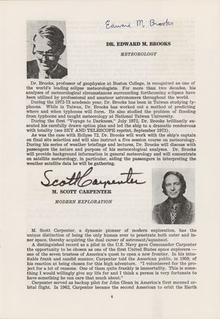 Lot #3217 Neil Armstrong, Scott Carpenter, and Isaac Asimov Multi-Signed Program - Image 4