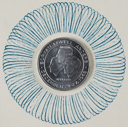 Lot #3151 Apollo 8 Medallion Containing Flown Metal - Image 1