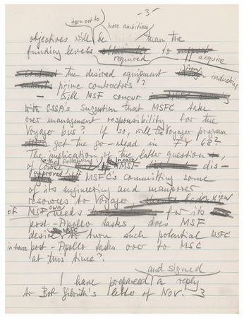 Lot #3494 Wernher von Braun Handwritten Draft Letter - Image 3