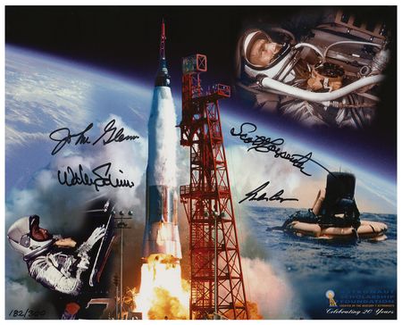 Lot #3048 Mercury Astronauts (4) Signed Photograph - Image 1