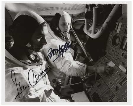 Lot #3184 Apollo 10: Cernan and Stafford Signed Photograph - Image 1