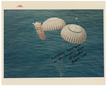 Lot #3407 Al Worden Signed Photograph - Image 1