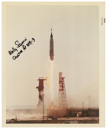 Lot #3057 Wally Schirra Signed Photograph - Image 1