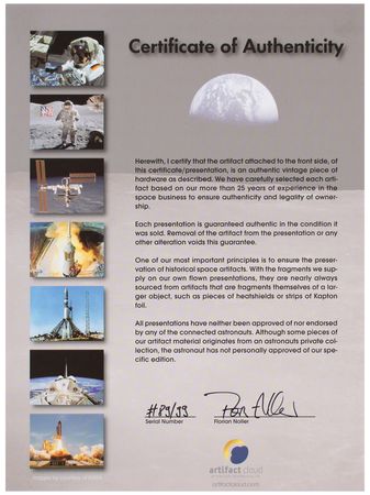 Lot #3240 Apollo 11 Flown Kapton Foil - Image 3