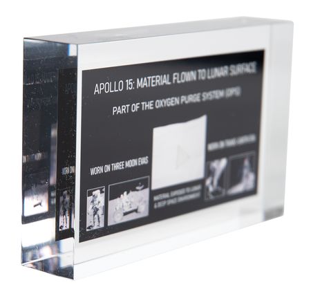 Lot #3372 Apollo 15 Flown OPS Beta Cloth Swatch Display - Image 2