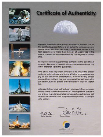 Lot #3155 Apollo 8 Flown Film Fragment - Image 3