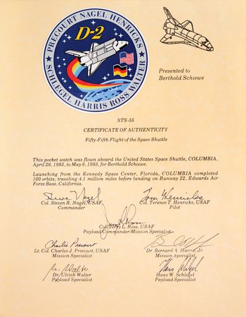 Lot #3534 STS-55 Flown Pocket Watch - Image 3