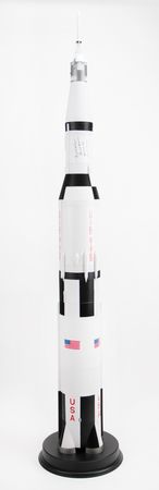 Lot #3629 Frank Borman Signed Saturn V Rocket Model - Image 1