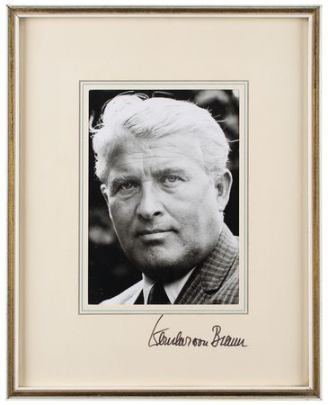 Lot #3512 Wernher von Braun Signed Photograph - Image 1