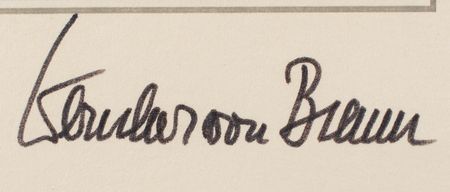 Lot #3512 Wernher von Braun Signed Photograph - Image 2