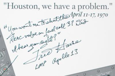 Lot #3304 Apollo 13 Signed CM Control Panel Poster - Image 4