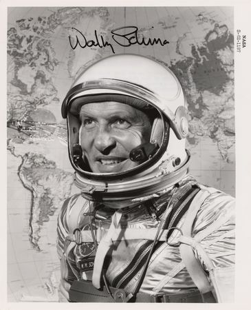 Lot #3058 Wally Schirra Signed Photograph - Image 1