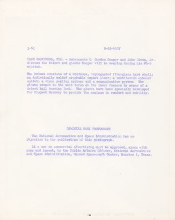 Lot #3029 Gordon Cooper Signed Photograph - Image 2