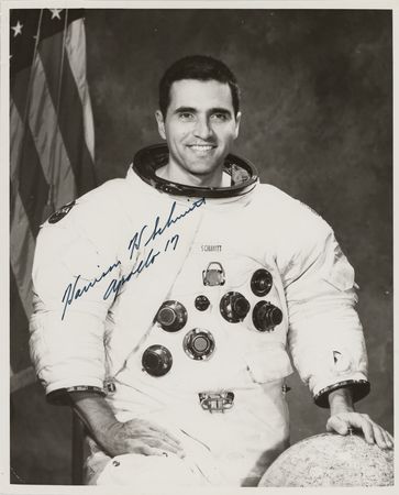 Lot #3466 Harrison Schmitt Signed Photograph - Image 1