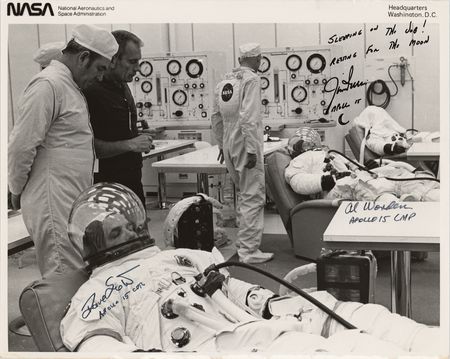 Lot #3386 Apollo 15 Signed Photograph - Image 1