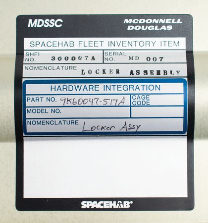 Lot #3531 Spacehab Middeck Experiment Locker Assembly - Image 2