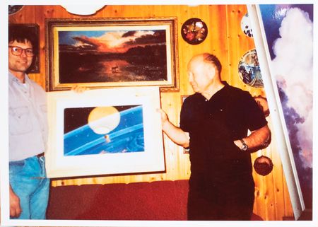 Lot #3587 Alexei Leonov Original Painting - Image 3