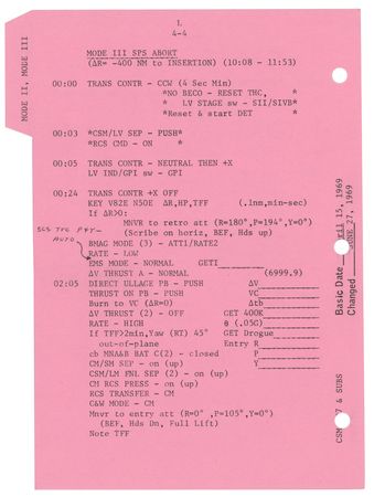 Lot #3202 Buzz Aldrin's Training-Used Apollo 11 Launch Operations Checklist - Image 2