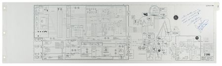Lot #3312 Fred Haise's Apollo 13 Flown EMU Schematic - Image 1