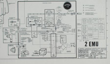 Lot #3312 Fred Haise's Apollo 13 Flown EMU Schematic - Image 3