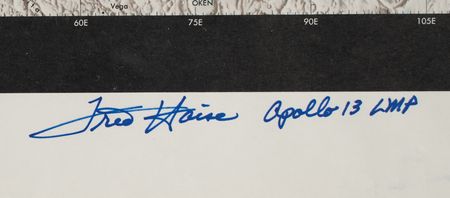 Lot #3467 Apollo Astronauts (9) Multi-Signed Lunar Chart - Image 4