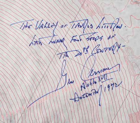 Lot #3438 Gene Cernan Signed Apollo 17 Lunar Topographic Photomap - Image 2