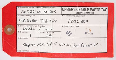 Lot #3570 STS-110 Flown Nose Gear Pyro Thruster - Image 7