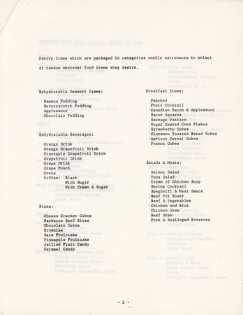 Lot #3243 Apollo 11 Menu by Whirlpool - Image 2