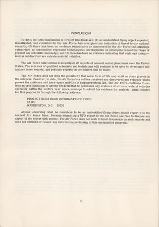 Lot #3666 USAF 'Project Blue Book' UFO Report - Image 3