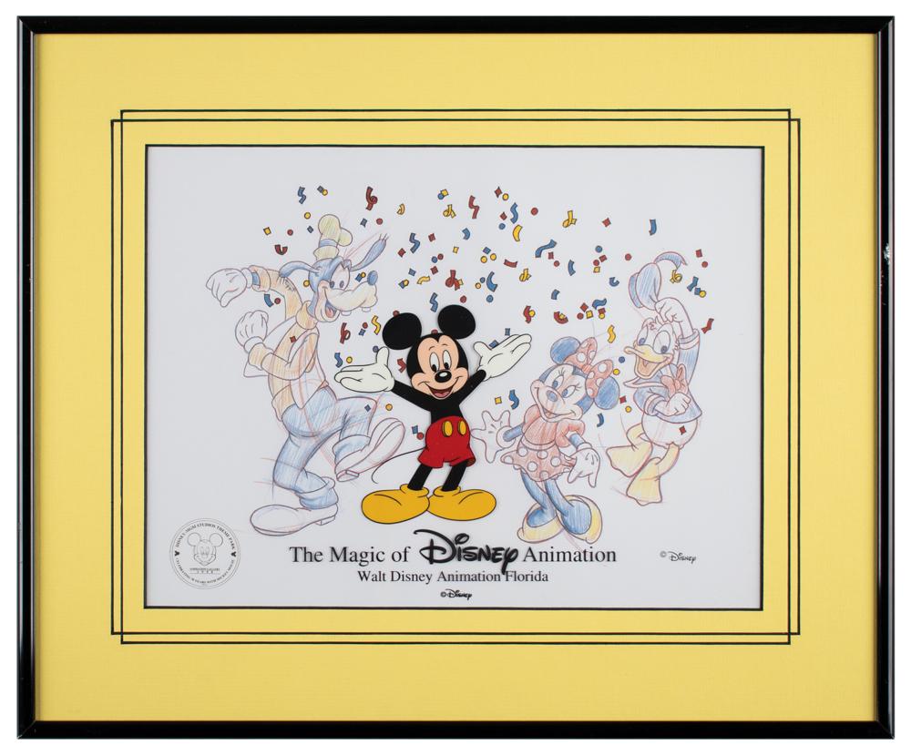 ディズニーセル画 Millennium milestones Mickey's Milestones Limited Edition Cel Signed and Remarqued