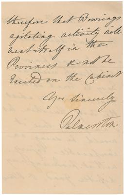 Lot #339 Lord Henry Palmerston Letters - Image 2