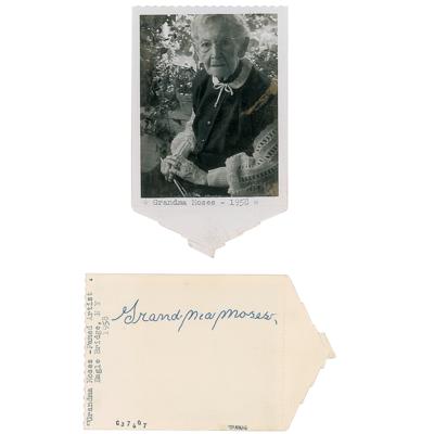 Lot #611 Grandma Moses Signed Photograph - Image 1