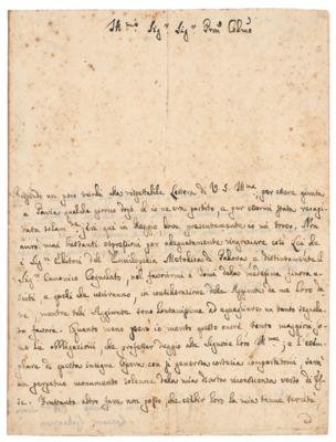 Lot #369 Lazzaro Spallanzani Autograph Letter Signed - Image 1