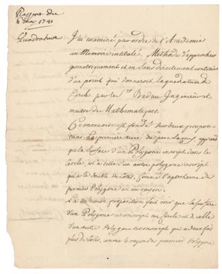 Lot #263 Alexis Clairaut Autograph Document Signed - Image 1