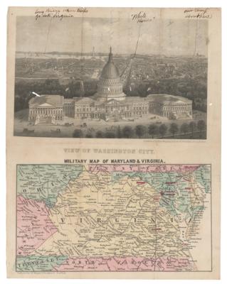 Lot #416 Civil War: Virginia and Washington, D.C. Military Map: 