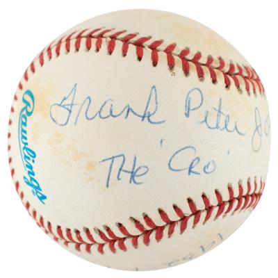 Lot #884 Frank Crosetti Signed Baseball - Image 1