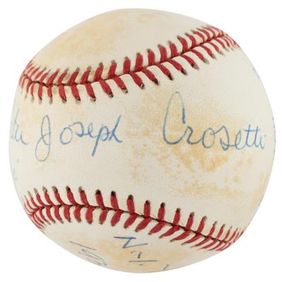 Lot #884 Frank Crosetti Signed Baseball - Image 2