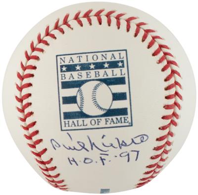 Lot #935 Pitchers: Hunter, Niekro, Perry, and Turley (4) Signed Baseballs - Image 2