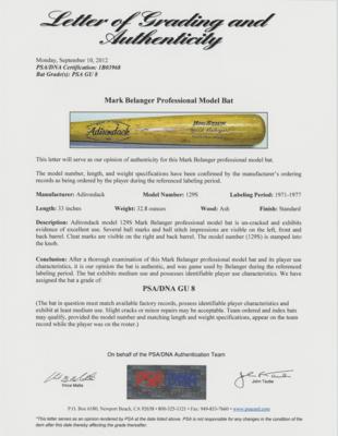 Lot #877 Mark Belanger's Game-Used Baseball Bat - Image 2
