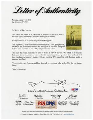 Lot #855 John L. Sullivan Signed Photograph - Image 2