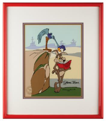 Lot #1195 Chuck Jones Signed Limited Edition Cel: 'Road Runner and Coyote Recipes' - Image 1