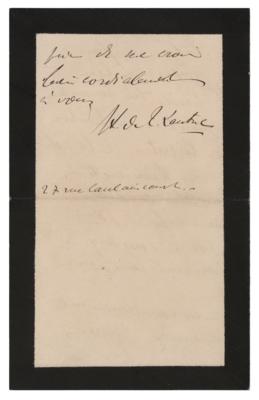 Lot #593 Henri de Toulouse-Lautrec Autograph Letter Signed - Image 3