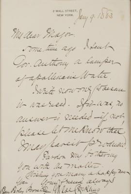 Lot #266 Roscoe Conkling Signature and Autograph Letter Signed - Image 2