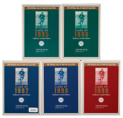 Lot #892 Football Hall of Fame Lot of (18) Signed Goal Line Art Cards Goal Line Art Cards - Image 2