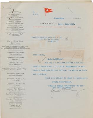 Lot #211 Titanic: Helene Baxter Letters (3) - Image 1